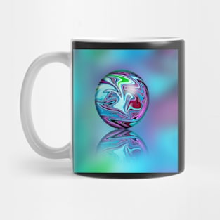 Purple turquoise glass globe square Mug